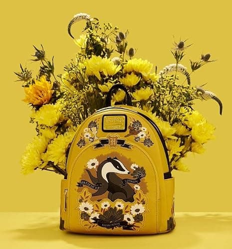 Loungefly Harry Potter Hufflepuff House Floral Tattoo Mini Backpack thumbnail 2
