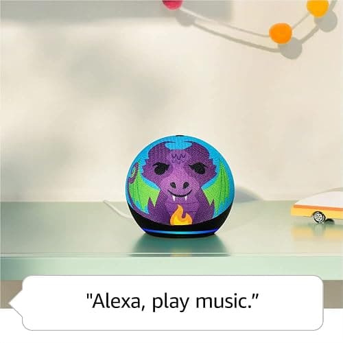 Amazon Echo Dot Kids (newest model), Designed for kids, with parental controls, Includes 1 Year of Amazon Kids+, Dragon - Dragon - Device only thumbnail 2