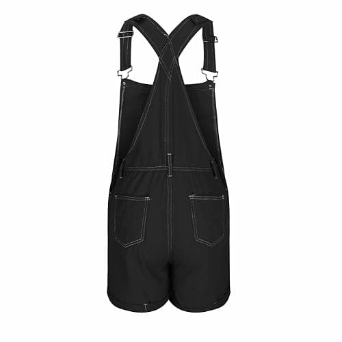 Denim-Latzhose für Damen, Sommer, lässige Shorts, Latzhose, Denim-Overall, Damen, lockere Passform, kurze Jeans, Jumpsuit mit Taschen, bequem, zum Ausgehen, kurze Latzhose für Damen thumbnail 3