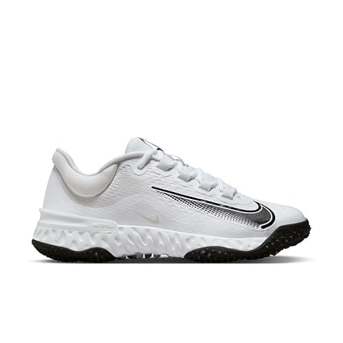 Nike Women's Alpha Huarache Elite 4 Softball Turf Shoes SZ 10.5 White | Black - Image 1