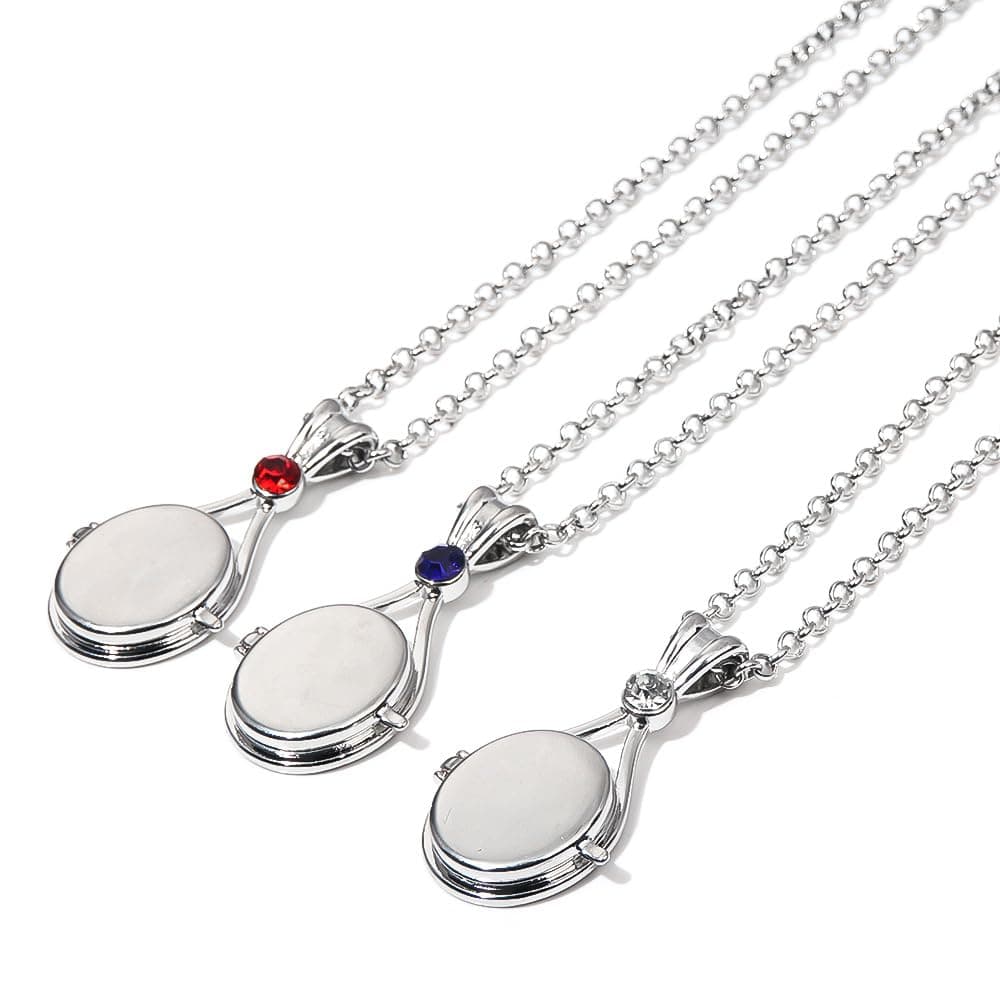 Mermaid Locket Necklace Silver Stainless Steel H2O Mermaid Pendant Jewelry Necklaces 3pcs Set Gift For Women Girls - Image 1