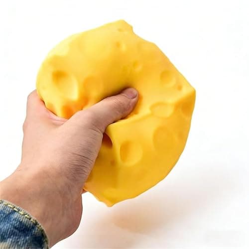 Squishy Fidget Toy Giant Cheese Squeezable Stress Relief Sensory Toys for Adults, Cute Party Favors, 3.94x3.94x3.54'' thumbnail 4
