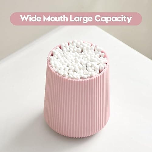 YAUKPH Pink Striped Toothbrush Holder for Electric Toothbrushes Bathroom Organizer Cup for Toothpaste Kids & Adults thumbnail 4