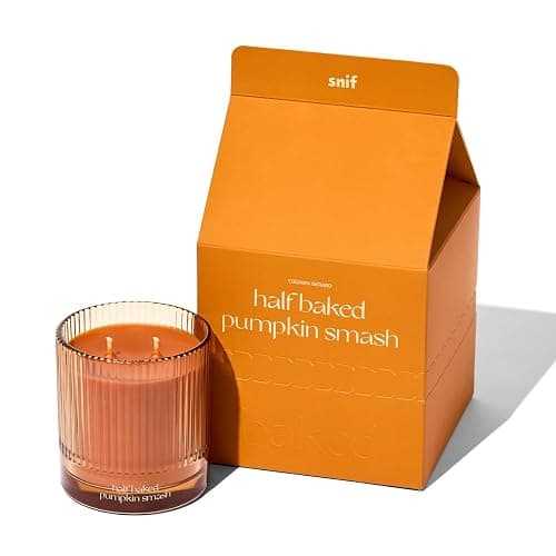 Half Baked Pumpkin Smash Scented Candle by Snif, 8.5oz | Festive Fall Candle | 50+ Hours| 100% Cotton Fiber Wicks | Soy Wax Blend | Non-Toxic, Vegan thumbnail 3