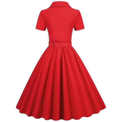 ODIZLI Women's Summer Retro Vintage Sleeveless Floral Polka Dot Print Midi A-line Dress S-2XL thumbnail 3