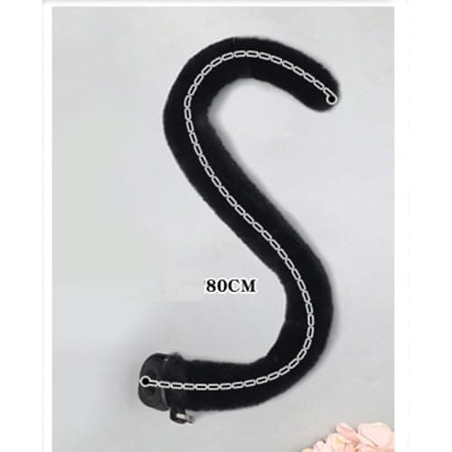 Whakano Plush Cat Tail, Fashion Faux Fur Animal Tail Costume Accessories, Soft Animal Costume, Cat Tail for Cosplay, Carnival & Party, Halloween, Christmas Party, Animal Party, Grey thumbnail 4