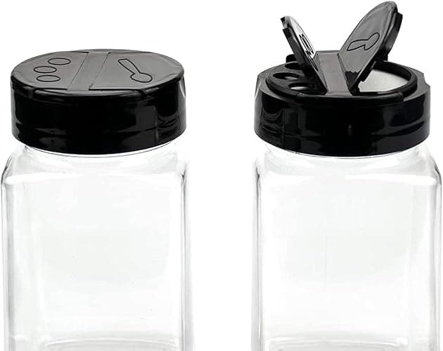 20 Pack 17 oz Plastic Spice Jars Bottles, Spice Containers with Black Cap, Reusable Round Seasoning Jars Great for Storing Spice, Herbs and Powders thumbnail 5