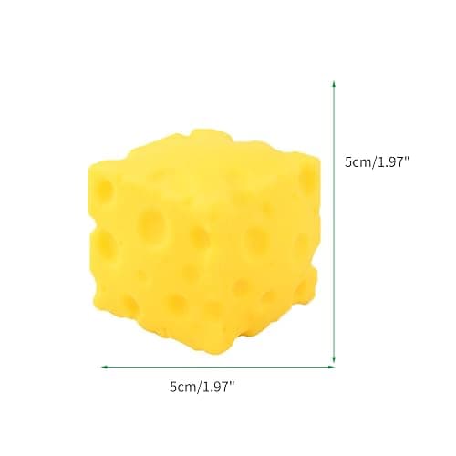 Cheese Stress Relief Soft Novelty Toy, Squishy Squeeze Cheese Block, Unbreakable Cheese Figurine Simulation Cheeses Food Squeeze Toy, 1.97 Inch Squishy Cheeses Stress Ball thumbnail 3