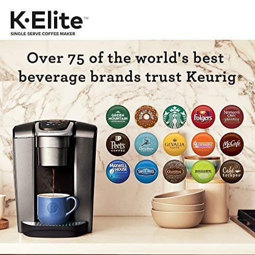 Keurig K-Elite Single Serve K-Cup Pod Coffee Maker, with Strength and Temperature Control, Iced Coffee Capability, 8 to 12oz Brew Size, Programmable, Brushed Slate thumbnail 14