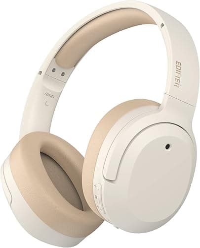 Edifier W820NB Plus Hybrid Active Noise Cancelling Headphones - LDAC Codec - Hi-Res Audio Wireless & Wired - Fast Charge - Over Ear Bluetooth V5.2 Headphones for Travel/Home/Office- Ivory - Image 1