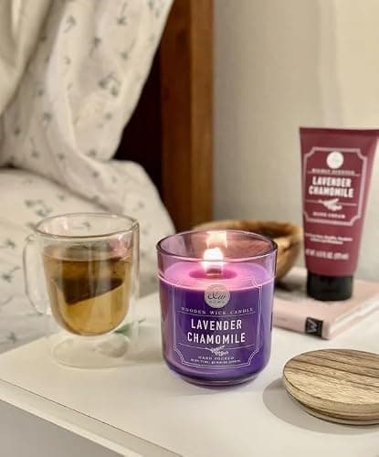 DW Home Lavender Chamomile Scented Candle for Home, 15 oz, Large Double Wick Candle Jar, Up to 56H Burn Time, Luxury Scented Candle for Relaxation, Gifting, Home Decor thumbnail 2