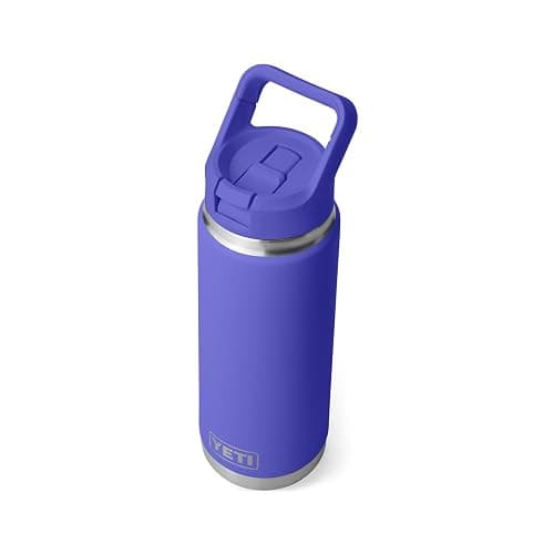 YETI Rambler 26 oz Bottle, Vacuum Insulated, Stainless Steel with Color Matching Straw Cap thumbnail 8