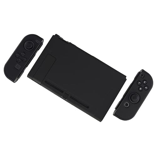 eXtremeRate PlayVital Back Cover for Nintendo Switch Console, Handheld Controller Separable Protector Hard Shell for NS Joycon, Customized Dockable Protective Case for Nintendo Switch - Black thumbnail 8