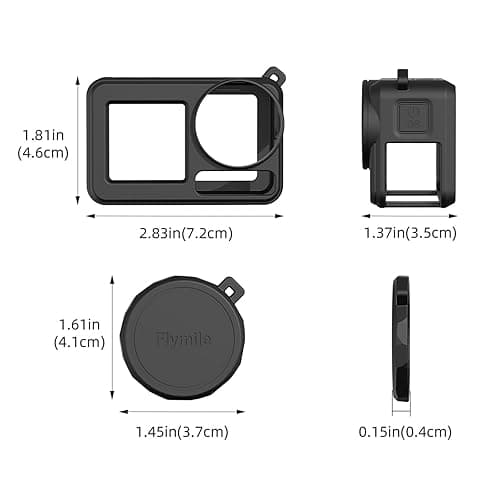 TYUANDOUER Silicone Case for DJI Osmo Action 5 Pro, 4-in-1 Set Protective Sleeve Cover for DJI Action 5 Pro with Lost-Proof Strap/Neck Strap/Lens Cap - Blue - Blue thumbnail 2