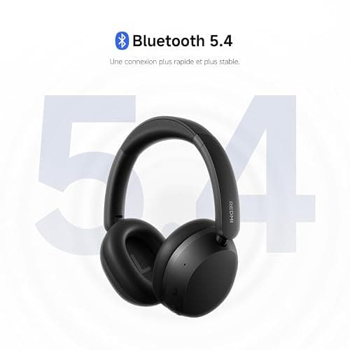 XIAOMI Redmi Headphones Neo, Casque Bluetooth sans Fil Anti-Bruit, Noir | Transducteur 40 mm, audio filaire Hi-Res, appels antibruit IA à 3 micros, Bluetooth 5.4, Fast Pair thumbnail 3
