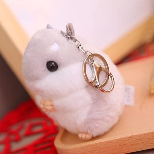 2 Pack Plush Hamster Keychain thumbnail 2