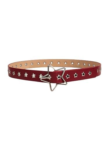 Floerns Y2K Punk PU Leather Belt for Women Star Pattern Buckle Belt for Jeans Dress thumbnail 2