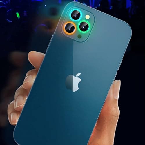 Omorro Compatible for iPhone13 Pro/13 Pro Max Luminous Camera Lens Protector Ultra Thin Film Tempered Glass Camera Screen Protector Shockproof Cover Orange thumbnail 7
