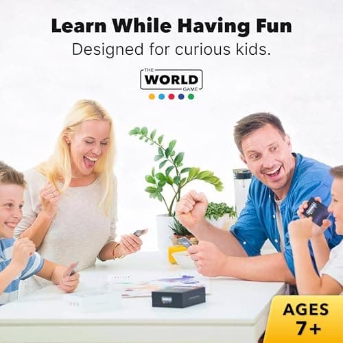 The World Game - Geography Card Game - Educational Games for Kids, Family and Adults - Cool Learning Gift Idea for Teenage Boys & Girls 8-12 with Map thumbnail 7