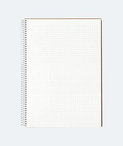 Maruman Spiral Note Basic Grid Notebook- B5, 9.92" x 7.44", 80 Sheets / 160 Pages, 5mm Graph Paper Journal, Perforated Pages & Wire-Bound to Lay Flat, Sturdy Kraft Cover, Made in Japan thumbnail 3
