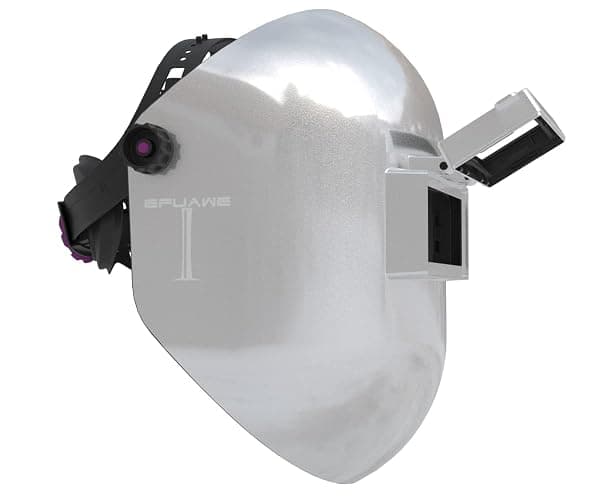 Tefuawe Flip Up Chopped Fiberglass Sugar Scoop Welding Helmet, Medium Cut top and Bottom Sugar Scoop Pipeline Welding Hood - Image 1