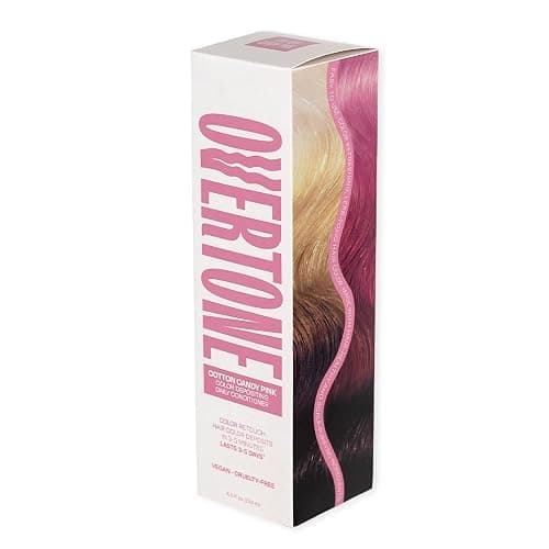 Overtone Daily Color Depositing Conditioner, Pastel Pink, 4.5oz, Hydrating, Damage-Free Temporary Hair Color for All Hair Types with Shea Butter & Coconut Oil, Vegan & Cruelty-Free thumbnail 3