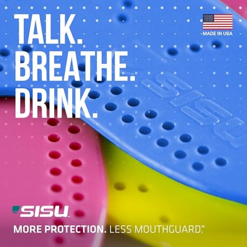 SISU Aero Medium Mouthguard, Awesome Aqua - 30% Stronger Protection for Lacrosse, Football, Hockey, Roller Derby, Team Sports - Remoldable Up to 20 Times - Ultra Slim - Works for Braces - Non Toxic thumbnail 6