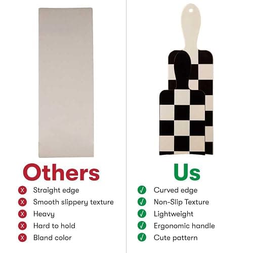 FRAMAR Checkered Balayage Board and Paddle Set - Long and Short Foil For Highlights, Highlighting Board, Hair Salon Supplies, For Enhanced Precision - 2 Pack - Cream and Black thumbnail 4