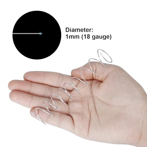 Tenn Well 18 Gauge Aluminum Craft Wire, 165 Feet 1mm Bendable Jewelry Wire | Metal Silver Wire for Jewelry Making, Sculpting, Floral Making, Wreath Making, Crafting, Wire Wrapping, Christmas Ornaments thumbnail 3