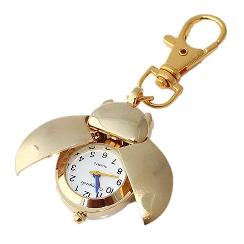 JSHE Fashion Women's Men's Ladybug Vintage Quartz Animal Keychain Pendant Gift Watch - Image 1
