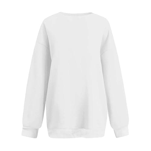 Crewneck Sweatshirts Women Comfort Oversized Sweatshirt Cozy Fleece Pullover Sweatshirts No Hood Soft Cute Fall Tops thumbnail 4