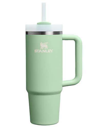 Stanley Quencher H2.0 Tumbler with Handle and Straw 30 oz | Flowstate 3-Position Lid | Cup Holder Compatible for Travel | Insulated Stainless Steel Cup | BPA-Free | Pistachio - Image 1
