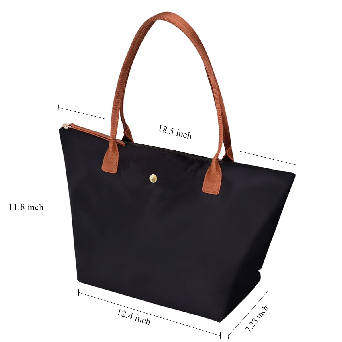 GM LIKKIE Shoulder Tote Bag for Women, Nylon Top-Handle Purse, Foldable Weekend Hobo Handbag thumbnail 3