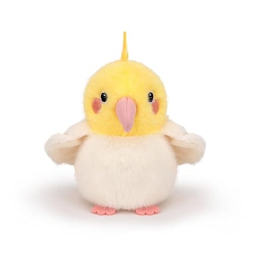 Adorlynetty Realistic Yellow Cockatiel Parrot Bird Stuffed Animal Cute Plush Bag Pendant Simulation Bird Toys for Kids Pendant Doll Birthday Gift Decoration(Cockatiel Plush) - Image 1
