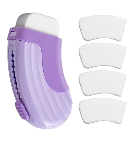 Pindda 4+1 Pack Rubber Erasers Sliding Retractable Eraser, Large White Erasers for School Office Art Drawing Pencil Eraser for Kids- Purple - Image 1