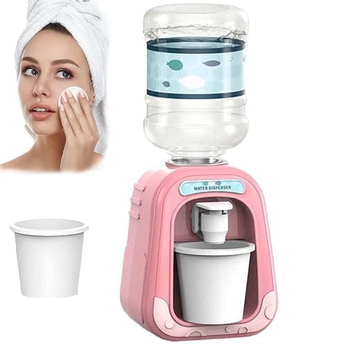 Micellar Water Dispenser, 2025 Upgrade Makeup Remover Dispensers Drinking Water Fountains Miniature, Mini Water Dispenser Makeup Remover Container Mini Micellar Dispensers Machine (Pink) - Image 1