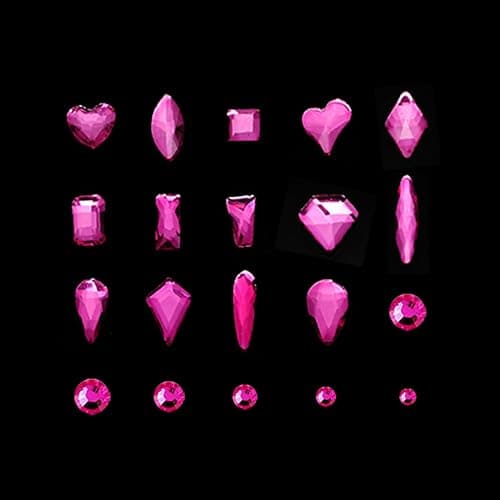 Yzzseven 14 Types of 700 Rose Pink Diamonds + 2100 Flat Rhinestones Mix 20 Styles Flatback DIY Crafts Rhinestone Crystals 3D Ornament‌s Flat Back Stones Set + Tweezers + Drill Pen thumbnail 4