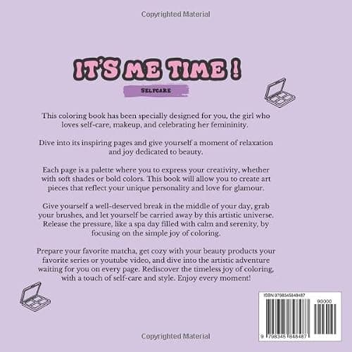 It's Me Time : Selfcare and Beauty Edition ! Coloring Books For Adults And Young Girls , Best Relaxing Aesthetic Designs of Selfcare, Beauty and Make Up <3 thumbnail 2