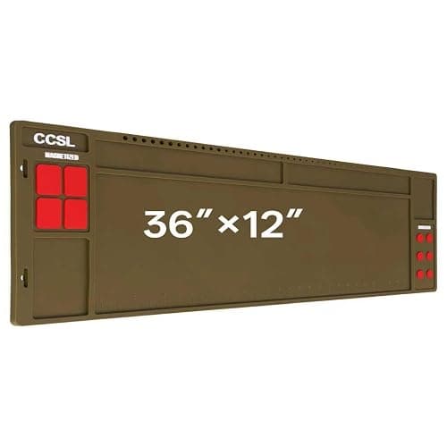 CCSL Rifle Shotgun Gun Cleaning Mat,36" x 12" Magnetic Gun Cleaning Mats for All Guns, Anti-Slip Rifle Repair Gun Mat with Organizer Parts Tray, Gun Cleaning Mat Large - Image 1