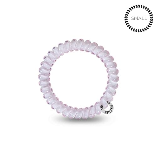 TELETIES - Spiral Hair Coils - Ponytail Holder Hair Ties for Women - Phone Cord Hair Ties - Strong Grip, No Rip, Water Resistant, No Crease Hair Tie Coils - 3 pack (Small, Rose Water Pink) thumbnail 3