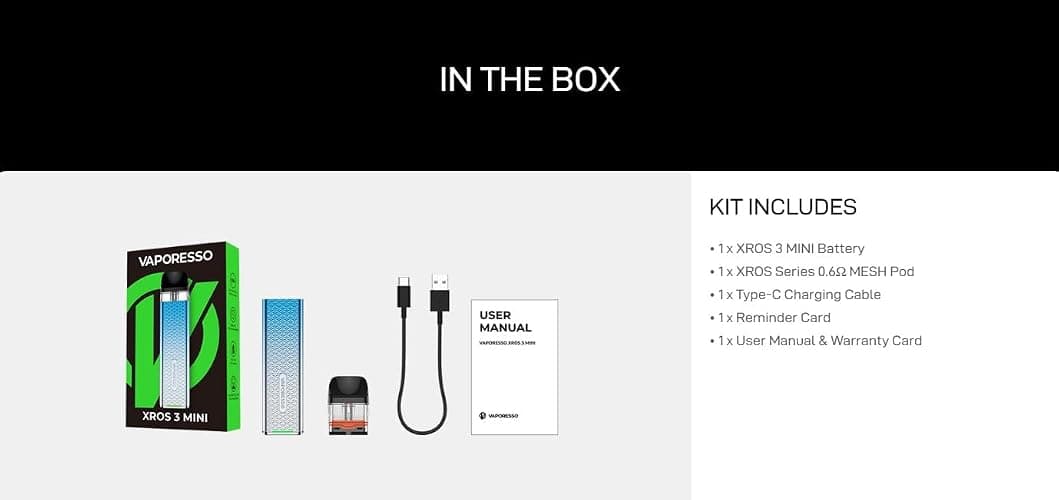 VAPORESSO XROS 3 MINI Vaping Kit, Rechargable, Refillable, Integrated 1000mAh Battery, MTL, Compact, Powerful, Stylish, 2mL, E Cigarettes, E Cig, Vaporesso Vaping, No Nicotine (Rose Pink) thumbnail 9