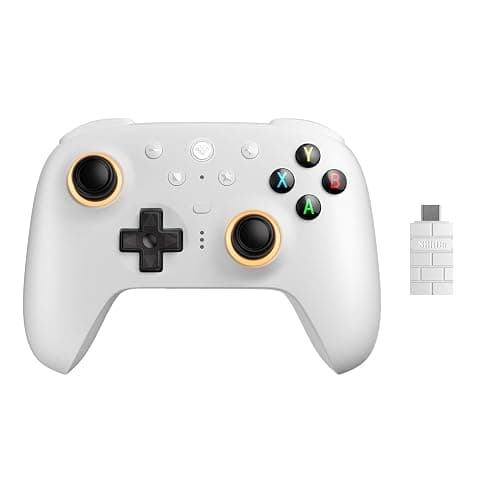 8BitDo Ultimate 2 Wireless Controller for Windows PC, Apple, Steam & Android, Gaming Controller with TMR Joysticks, Hall/Tactile Triggers, Motion Control, RGB Fire Ring, 1000Hz Polling Rate, White thumbnail 2