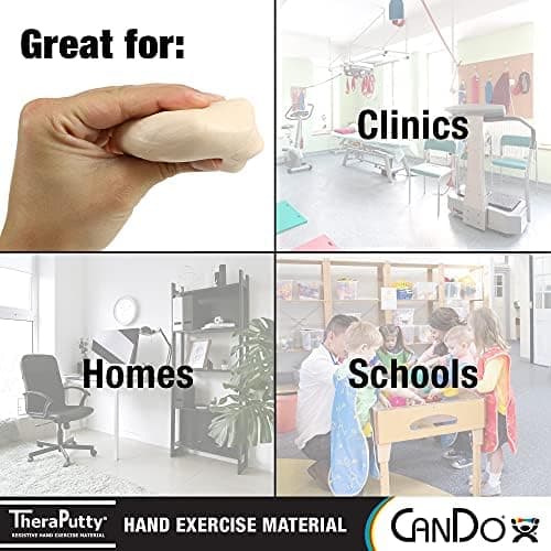 CanDo Theraputty Plus Hand Exercise Putty for Rehabilitation, Exercises, Hand Therapy, Hand Strengthening, Stress Relief - Red 4 oz Soft thumbnail 2