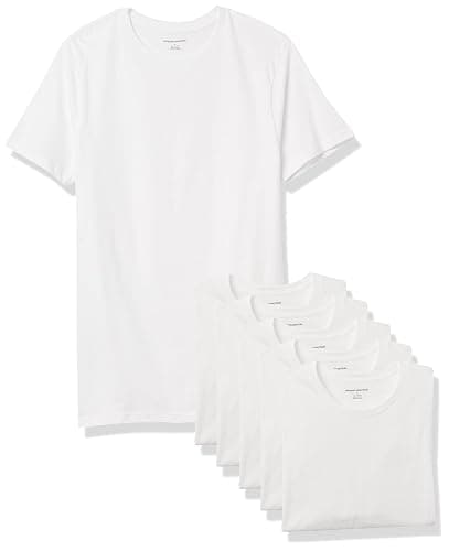 Amazon Essentials Men's Cotton Crew Neck Undershirts, Versatile Soft Basics, Pack of 6 - Image 1
