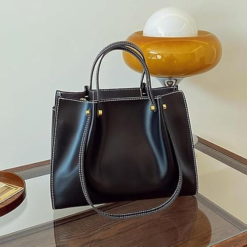 Shoulder Bag for Women with Multi-Pockets Underarm Bag PU Leather Zipper Closure Satchel Bag Solid thumbnail 2