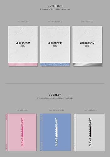 Generic LE SSERAFIM 3rd Mini Album EASY Vol.1 (BALMY FLEX ver), PINK, BLUE, GRAY thumbnail 3
