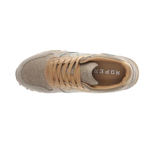 ROPER Womens Giddyup Embroidered Lace Up Sneakers Shoes Casual - Beige thumbnail 4