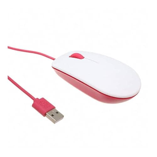 Vis Viva Official Raspberry Pi Keyboard and Mouse Combo + a Logo Sticker (White/Red) thumbnail 3