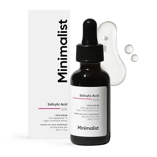 Minimalist 2% Salicylic Acid Serum For Acne, Blackhead & Open Pores | Reduces Excess Oil & Bumpy Texture | BHA Liquid Exfoliant for Acne Prone & Oily Skin | For Women & Men | 1 Fl Oz/30ml - Image 1