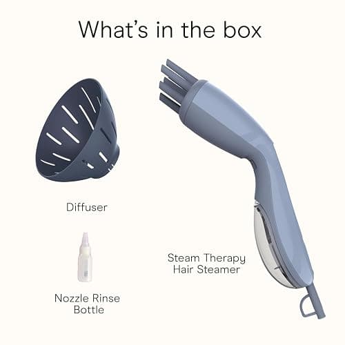 Conair Hair Steamer with Hair Diffuser Attachment, Lightweight & Portable | Travel hair diffuser and steamer refreshes day-old curls with 1-lb design, refillable 80 mL tank, and 6-foot cord thumbnail 11